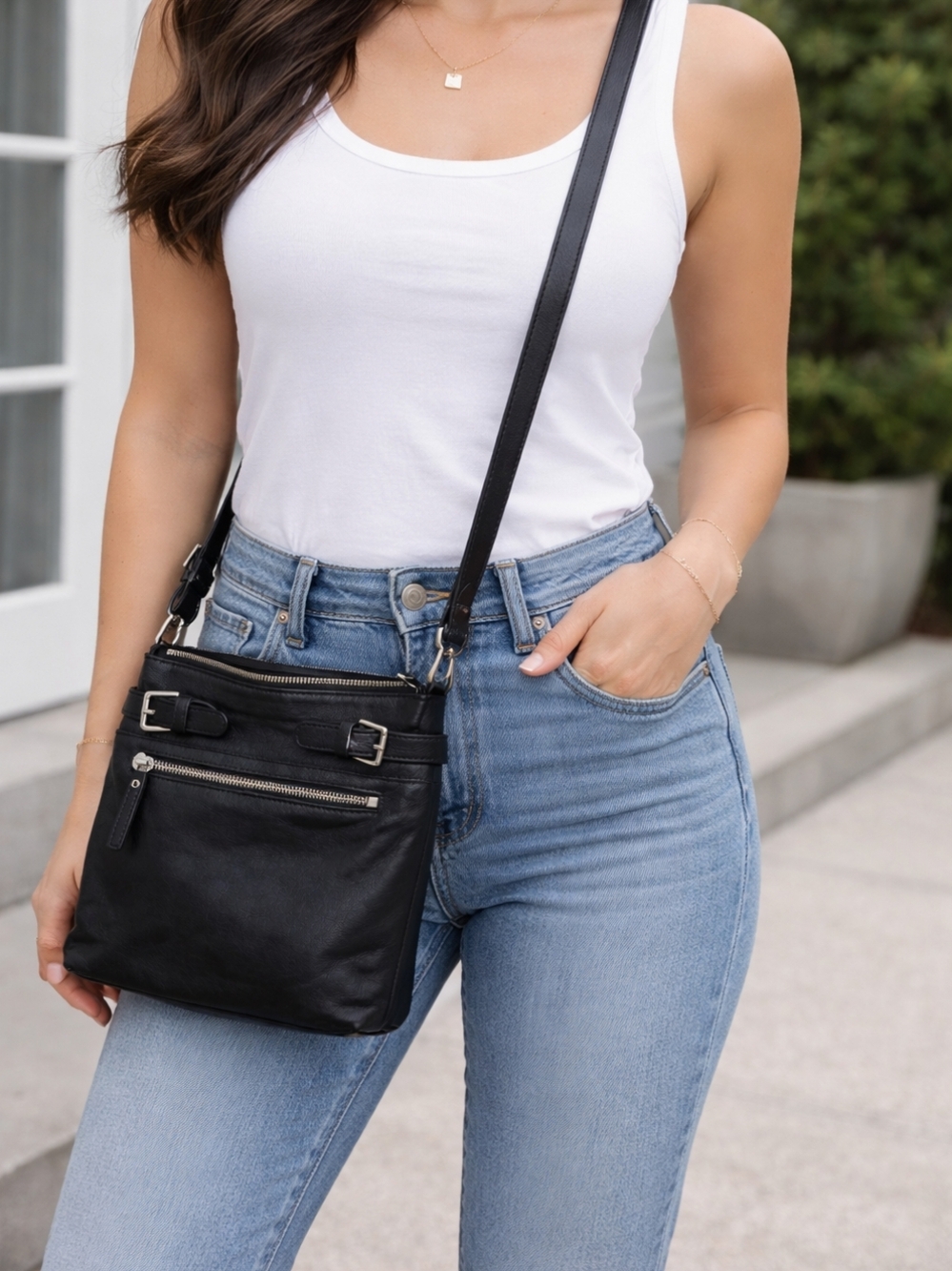 Danier Black Leather Crossbody